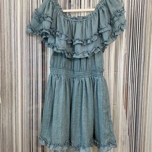 HYFVE Off the Shoulder Ruffled Mini